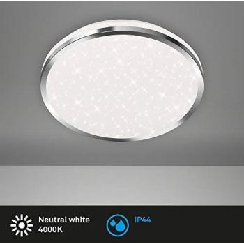 Plafón LED Acorus, IP44, decoración estrella, 28 cm, 12W, 1200 lúmenes, luz natural