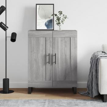 Aparador de madera de ingeniería 69,5x34x90 cm con puertas y cajón en color gris Sonoma, mueble de almacenaje moderno para salón, armario auxiliar y armario de almacenamiento