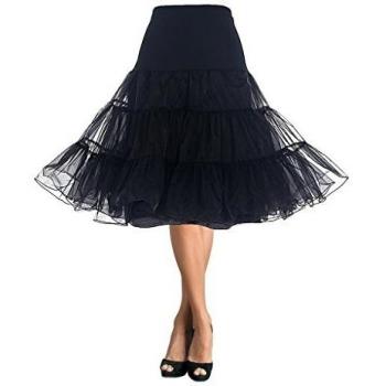 DaisyFormals 50s Retro Miriñaque Vintage Rockabilly Underskirt Baile Enagua, 66cm Longitud- Black,LXL