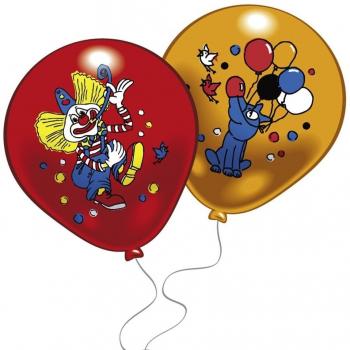 Rietmüller Ballons payaso diseño 8 pcs