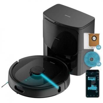 Cecotec Robot Aspirador Conga 9990 AI Spin Revolution Supreme Home, 10.000 Pa, Navegación Láser, Base de Autovaciado, Inteligencia Artificial, Control por App, 240 min de Autonom