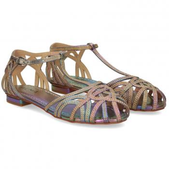 Alma Blue Sandalias Planas Cangrejeras Mujer - Verde Talla 40