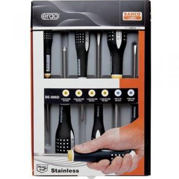 Bahco BE-9882i - Juego 6 Destorn. Ergo Inox Pl/Pz