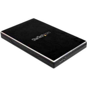StarTech.com Caja de Disco Duro Externa 2.5 SATA a USB 3.0 SuperSpeed de Aluminio Negro