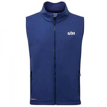Gill Chaleco Softshell Race para Hombre - Azul Oscuro - Capas térmicas de Calor cálido Capas Fácil Estiramiento Ligero
