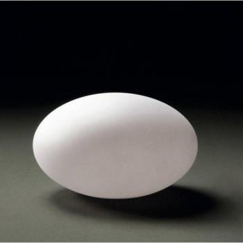 Lámpara de sobremesa ovalada Huevo 1 Bombilla E27 Outdoor IP65, blanco ópalo