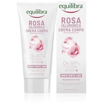 Crema Corporal Hidratante 48h de Rosa y Ácido Hialurónico Equilibra 150 ml