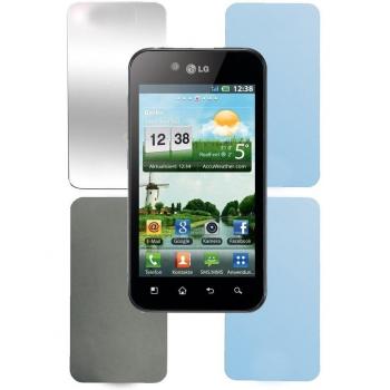 Cadorabo Funda para LG Optimus Black Protector de Pantalla en Transparente – 4X Pelíula Protección – Cobertura Lámina Protectora 1x Privicidad, 1x Espejo, 1x Mate, 1x Anti Huella Digital