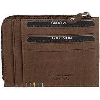 Cartera hombre GUIDO VIETRI cognac cuero bolsillo zip tarjetas de credito A5496