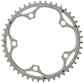 Miche PL13046AG-Plato para Bicicleta 130 mm, Color Plateado