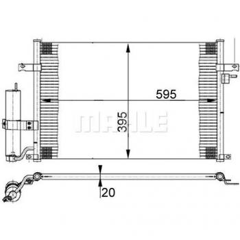 Condensador de aire acondicionado MAHLE AC 384 000S, tipo: condensador, características: compatible con sistemas de aire acondicionado, fabricado por MAHLE, número de pieza AC 384 000S