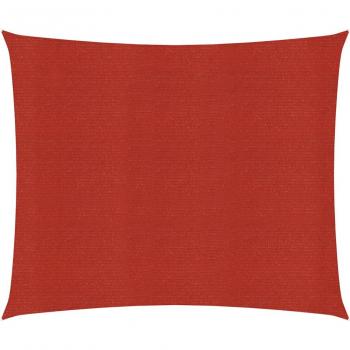 Toldo de vela rojo HDPE 160 g/m² 5x5 m