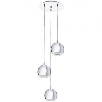 Lámpara Colgante Eglo Conessa 3 Luces GU10 Multicolor Cromo