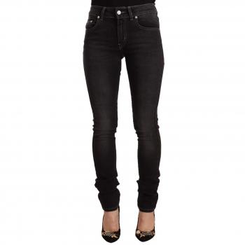 GF Ferre Black Washed Mid Waist Skinny Jeans - W26 | IT40