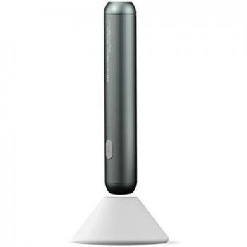 Allocacoc batería Linterna LED Linterna de Bolsillo 2400 mAh de Litio Recargable Brillo Ajustable Linterna con Cuerpo de Aluminio para Camping, Viajar, Senderismo, Gris