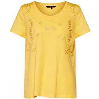 Vero Moda Camiseta Mujer XS Amarillo 10212589 VMRAINER Diana SS Top JRS Yarrow