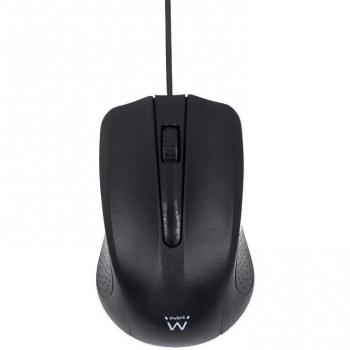 Ewent - EW3300 Ratón Ambidextro USB tipo A Óptico 1000 DPI