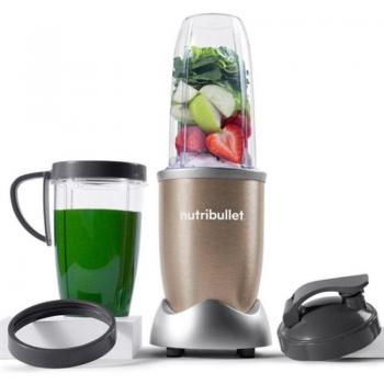 NutriBullet Pro NB907CP Batidora Personal 0.9L 900W Negro/Oro con Vaso de Viaje