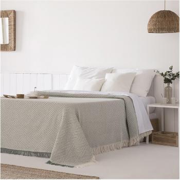 Colcha multiusos de algodón Betty verde para sofá, cama y más