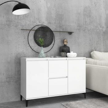 Aparador blanco de madera multicapa 104x35x70 cm