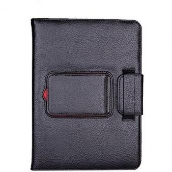 Phoenix Technologies - Funda Universal con Teclado Bluetooth para Tablets iPad de 7 y 8 de Piel sintética Negra Interior Terciopelo Semi Rígida con Mini USB