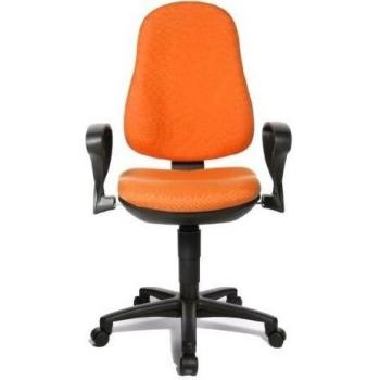 Topstar 8540S G04 Support P - Silla giratoria de Oficina con reposabrazos, Color Naranja