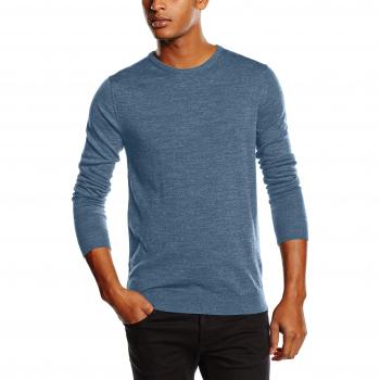 SELECTED HOMME SHDTOWER MERINO CREW NECK NOOS, chaqueta punto Hombre, Azul
