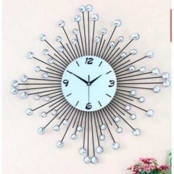Personalidad Mode Ban personalidad creativa minimalista Relojes de Pared y iron-on Studded valor vorstellung Silent Clock/salón decorativa Reloj de cuarzo