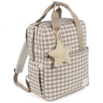 Mochila canastilla Caetana de Walking Mum - Mochila multifuncional, diseño moderno, material resistente al agua, múltiples compartimentos para organización, correas ajustables y acolchadas, incluye cambiador portátil y bolsillo térmico