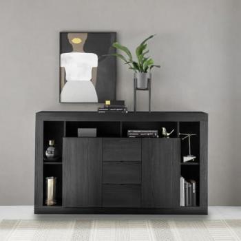 Aparador CALICOSY de 2 puertas y 3 cajones, diseño Rimini, 172 x 102 x 40 cm, fabricado en Italia