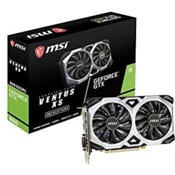 Tarjeta Gráfica MSI GeForce GTX 1660 Ventus XS 6GB GDDR5 - Alto Rendimiento, Conexiones HDMI, DisplayPort y DVI-D