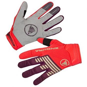 Guantes Largos Endura Singletrack Rojo Claro Lila XL