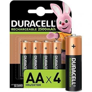 Duracell Recharge Turbo, Batería, NiMH 2500 mAh, 12 V, AA