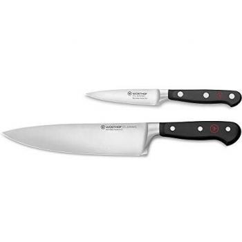Wusthof Classic (1120160206) - Juego de Cuchillos, 2 Piezas, Incluye un Cuchillo de Chef (Hoja de 20 cm) y un Cuchillo para Verduras y Hortalizas (9 cm), Cuchillos de Chef Filosos