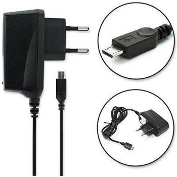 subtel® Cargador Micro USB Compatible con GPS Tomtom Via 62 Via 52 Via 135 Rider 40 400 GO 510 520 5200, Cable de Carga 1A / 1000mA de navegador SatNav, Fuente de Alimentación, Adaptador CA