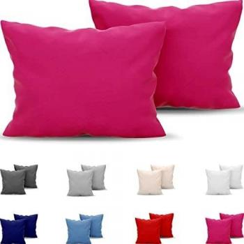 Dreamzie - Set de 2 x Funda de Almohada 40x70 cm, Rosa, Microfibra