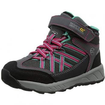 Regatta Samaris V Mid' Waterproof Breathable Hoop & Loop Fastening Lightweight Hiking Boots, Zapatillas para Caminar, Granito/Duquesa, 33 EU
