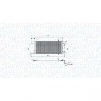 Condensador de Aire Acondicionado MAGNETI MARELLI 350203105200 con Deshidratador