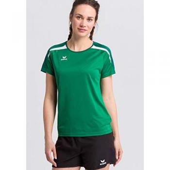 Erima Liga 2.0 Women's Short Sleeve T-shirt Smaragd / Evergreen / White