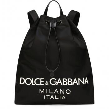 Dolce & Gabbana Men's Nylon Backpack in Black | Size UNI | BM2336AG1828B956
