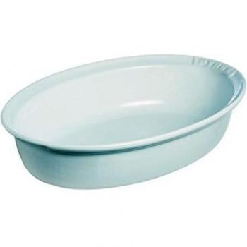 Pyrex Impressions White - Fuente Oval de cerámica, 34 x 23 cm, Color Blanco