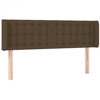 Cabecero de Tela Oscuro con Orejas 147x16x78/88 cm