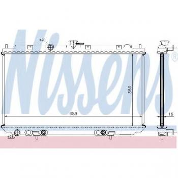Radiador de refrigeración del motor NISSENS 67345A