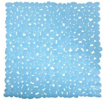 Alfombrilla de Ducha de PVC MSV Diseño Guijarros 53x53cm Azul Claro