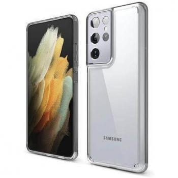 Funda Híbrida Transparente con Bumper para Samsung Galaxy S21 Ultra
