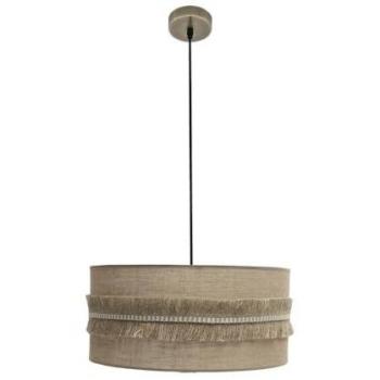 Colgante Moderno Kala 2xe27 Cuero con Flecos 50x50 cm