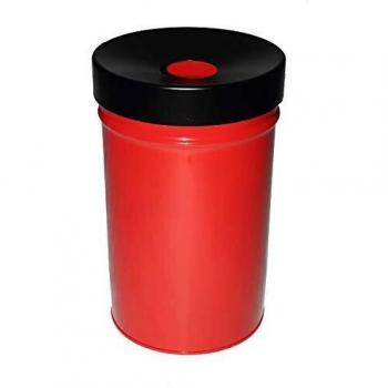 Contenedor de residuos autoextinguible 60L, rojo, Ø392mm x 630mm