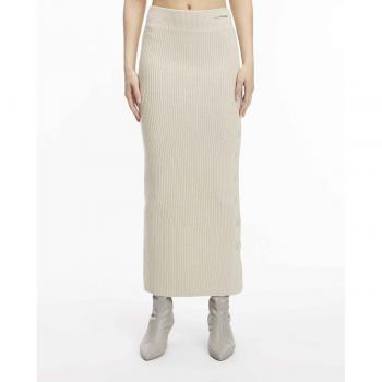 Calvin Klein - Falda larga de lana con diseño elegante, fabricada en lana suave, ajuste cómodo, longitud hasta el tobillo, ideal para ocasiones formales y casuales