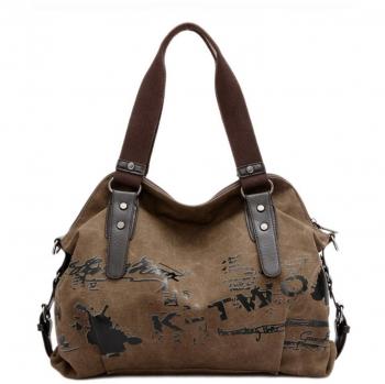 Bolso de Mano, Aidonger Vintage Bolso / Bolso de Hombro / Bolso de Hombro para Las Mujeres Bolsa de la Escuela Bolsa de Viaje 40 * 16 * 50cm-Brun