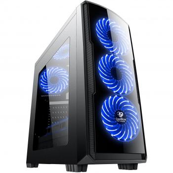 CoolBox COO-DGC9K7-LB-0 Torre Negro carcasa de ordenador - Caja de ordenador